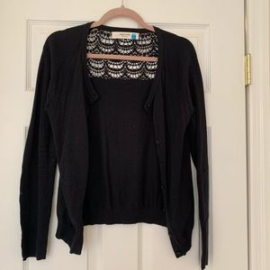 Anthro Sparrow Lace Back Cardigan - M